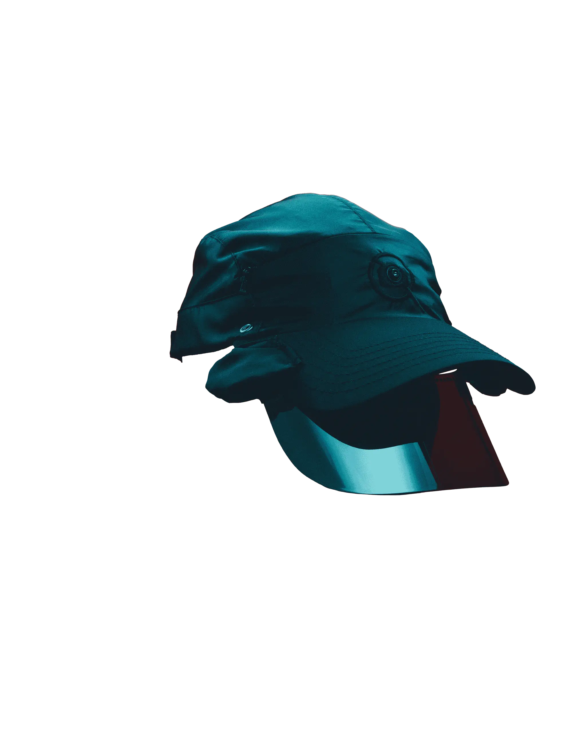 Captured Cap rotating through 180 degrees.
