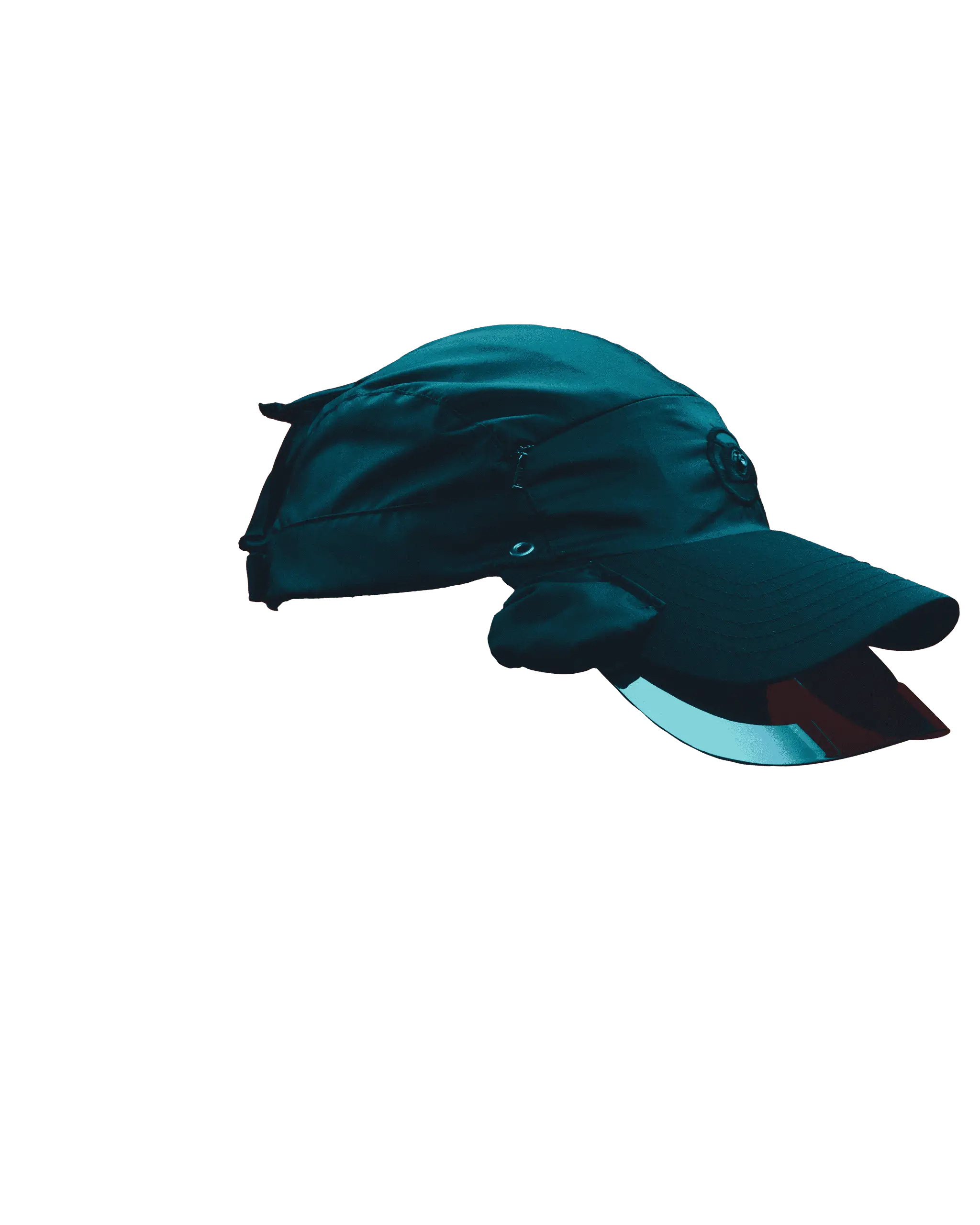 Captured Cap rotating through 180 degrees.